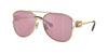 Miu Miu SMU52Z Pale Gold/Dark Pink Internal Silver Mirror #colour_pale-gold-dark-pink-internal-silver-mirror