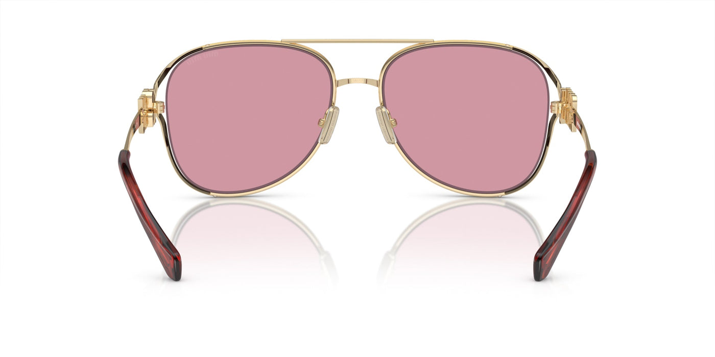 Miu Miu SMU52Z Pale Gold/Dark Pink Internal Silver Mirror #colour_pale-gold-dark-pink-internal-silver-mirror