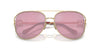 Miu Miu SMU52Z Pale Gold/Dark Pink Internal Silver Mirror #colour_pale-gold-dark-pink-internal-silver-mirror