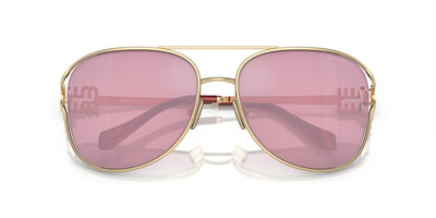 Miu Miu SMU52Z Pale Gold/Dark Pink Internal Silver Mirror #colour_pale-gold-dark-pink-internal-silver-mirror