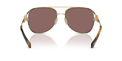 Miu Miu SMU52Z Pale Gold/Brown Silver Internal Violet Mirror #colour_pale-gold-brown-silver-internal-violet-mirror