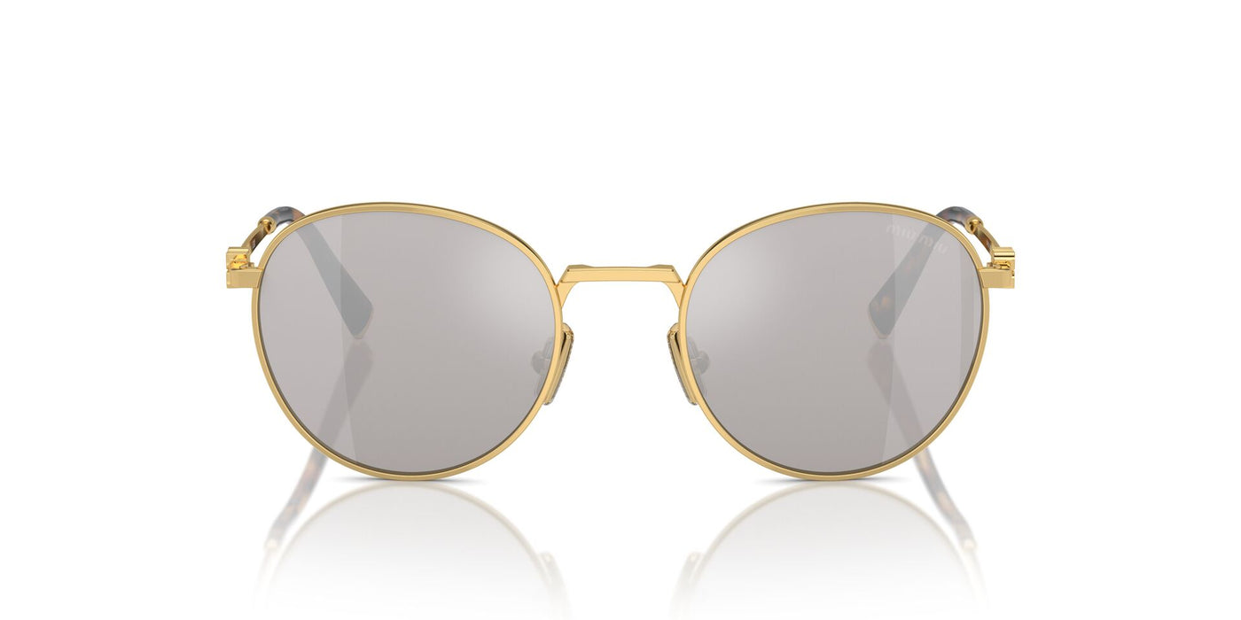 Miu Miu SMU55Z Gold/Light Grey Silver Mirror #colour_gold-light-grey-silver-mirror