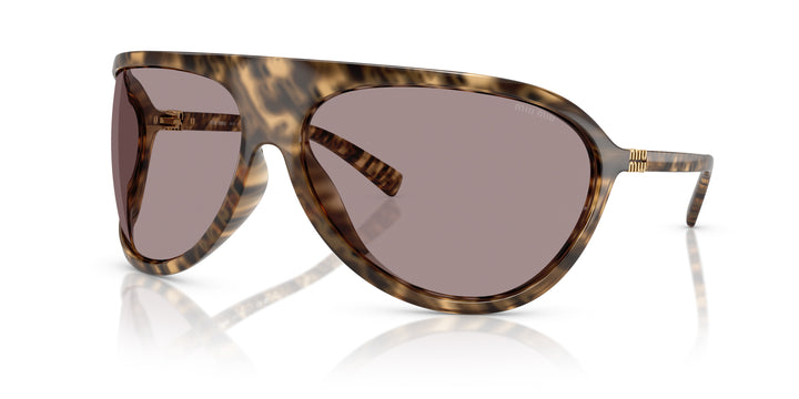 miu miu ブラウンレンズ サングラス SMU01A Miu Miu SMU A01 Wraparound Sunglasses | Fashion Eyewear US