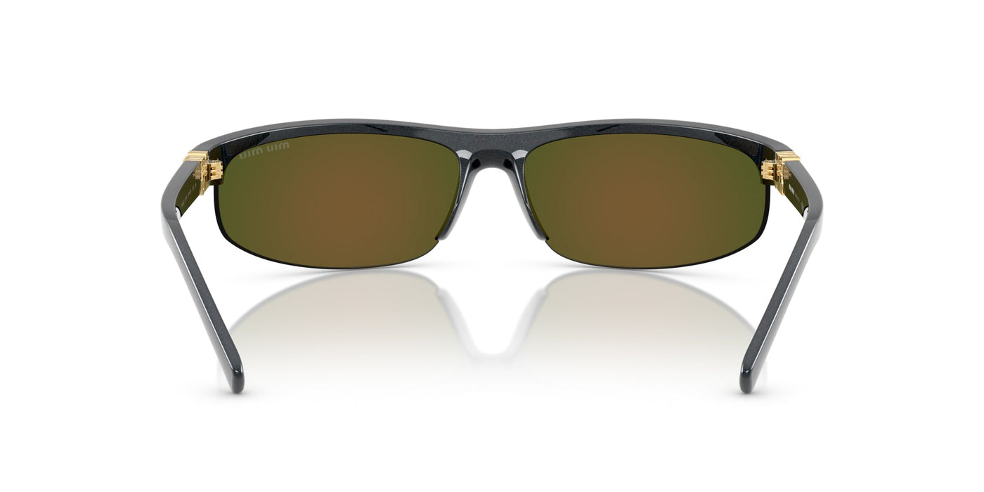 Miu Miu SMU A02 Avio Metal/Light Green Blue Mirror #colour_avio-metal-light-green-blue-mirror