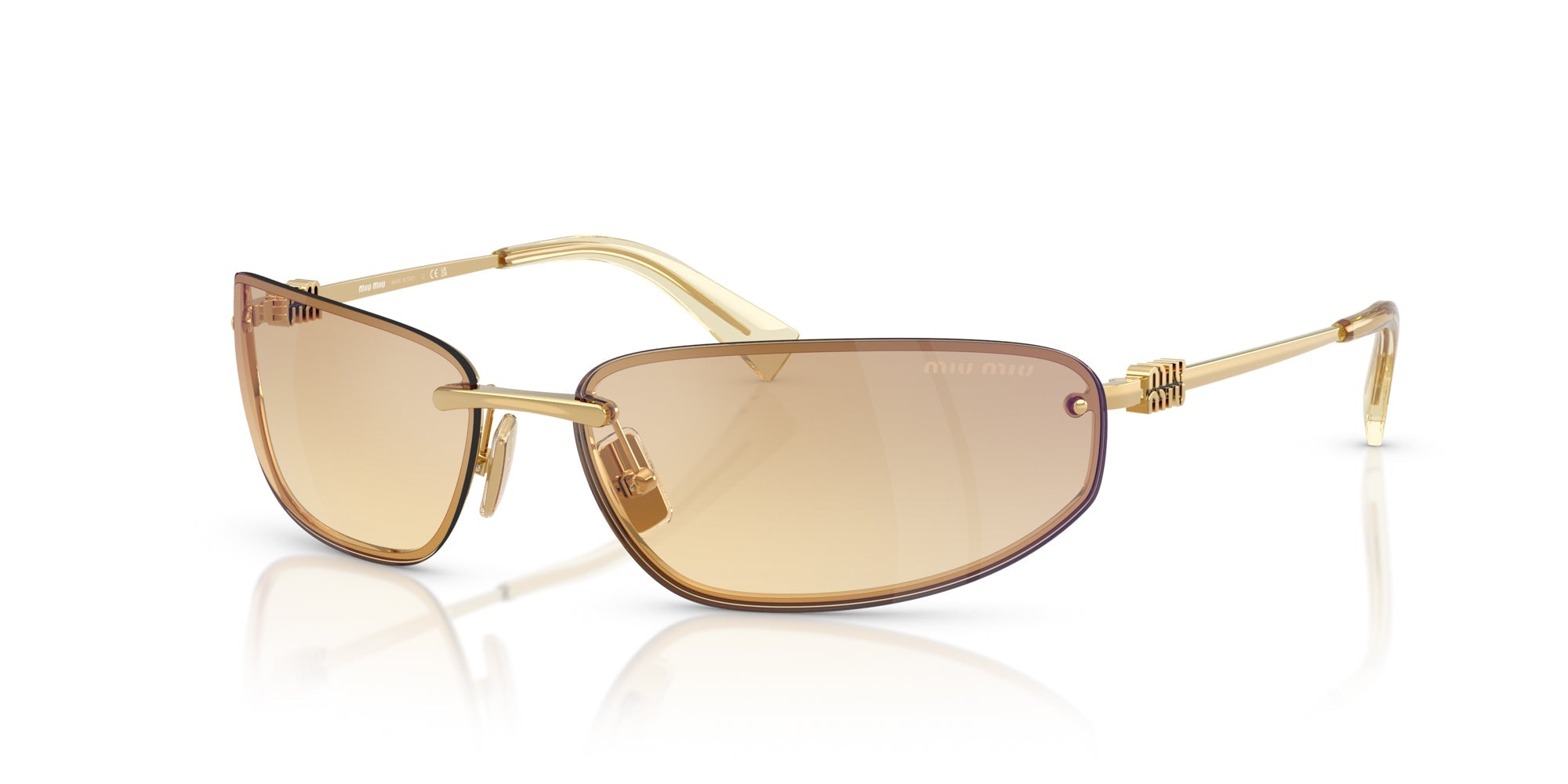 みぅみぅ Miu Miu SMU A50 Oval Sunglasses | Fashion Eyewear US