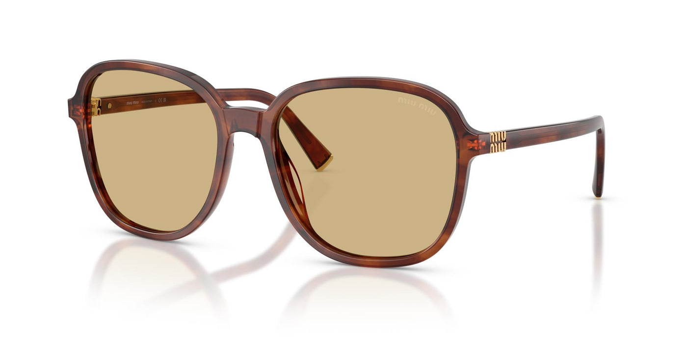 Miu Miu SMU B01 Striped Tobacco/Yellow #colour_striped-tobacco-yellow