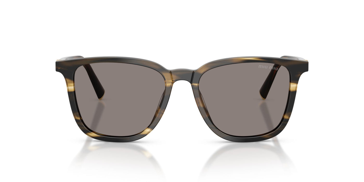 Miu Miu SMU B03 Striped Loden/Dark Grey #colour_striped-loden-dark-grey