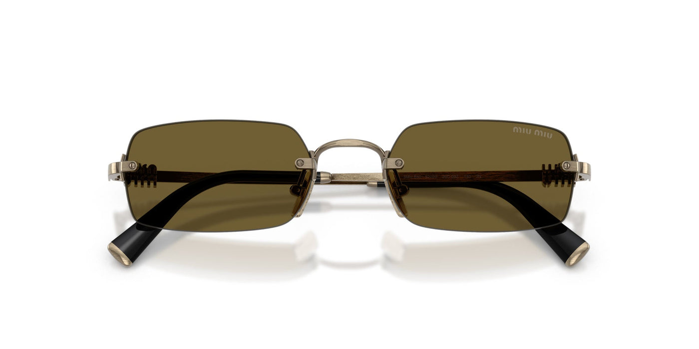 Miu Miu SMU B50 Old Gold/Dark Brown #colour_old-gold-dark-brown
