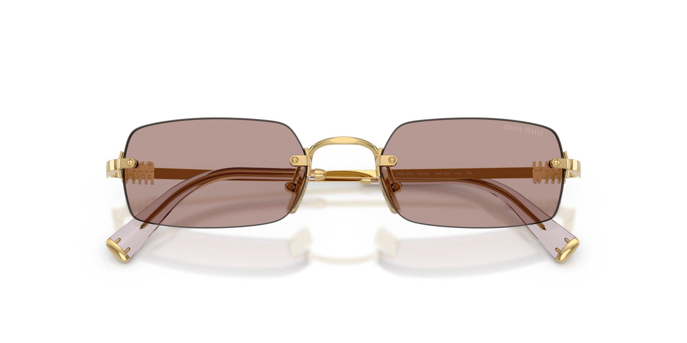 Miu Miu SMU B50 Gold/Light Purple Brown #colour_gold-light-purple-brown