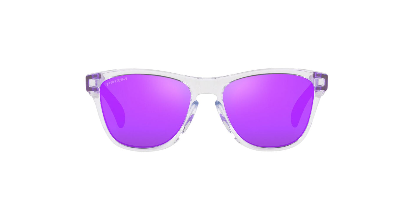 Oakley Junior Frogskins XXS OJ9009 Clear/Prizm Violet Mirror #colour_clear-prizm-violet-mirror