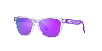 Oakley Junior Frogskins XXS OJ9009 Clear/Prizm Violet Mirror #colour_clear-prizm-violet-mirror