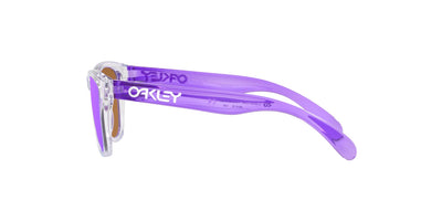 Oakley Junior Frogskins XXS OJ9009 Clear/Prizm Violet Mirror #colour_clear-prizm-violet-mirror