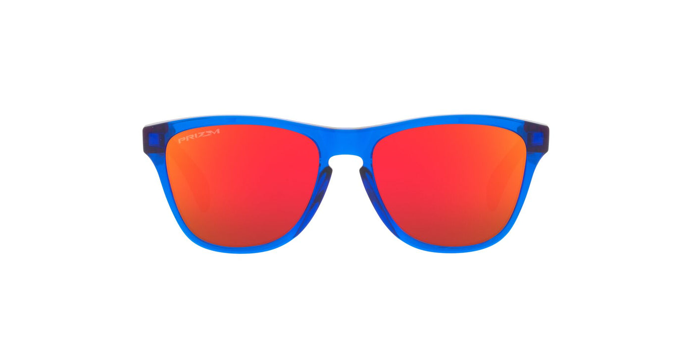 Oakley Junior Frogskins XXS OJ9009 Crystal Blue/Prizm Ruby Mirror #colour_crystal-blue-prizm-ruby-mirror