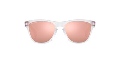 Oakley Junior Frogskins XXS OJ9009 Matte Clear/Prizm Rose Gold Mirror #colour_matte-clear-prizm-rose-gold-mirror