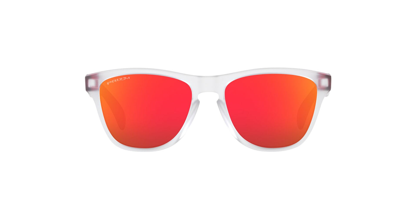 Oakley Junior Frogskins XXS OJ9009 Matte Clear/Prizm Ruby Mirror #colour_matte-clear-prizm-ruby-mirror