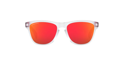 Oakley Junior Frogskins XXS OJ9009 Matte Clear/Prizm Ruby Mirror #colour_matte-clear-prizm-ruby-mirror