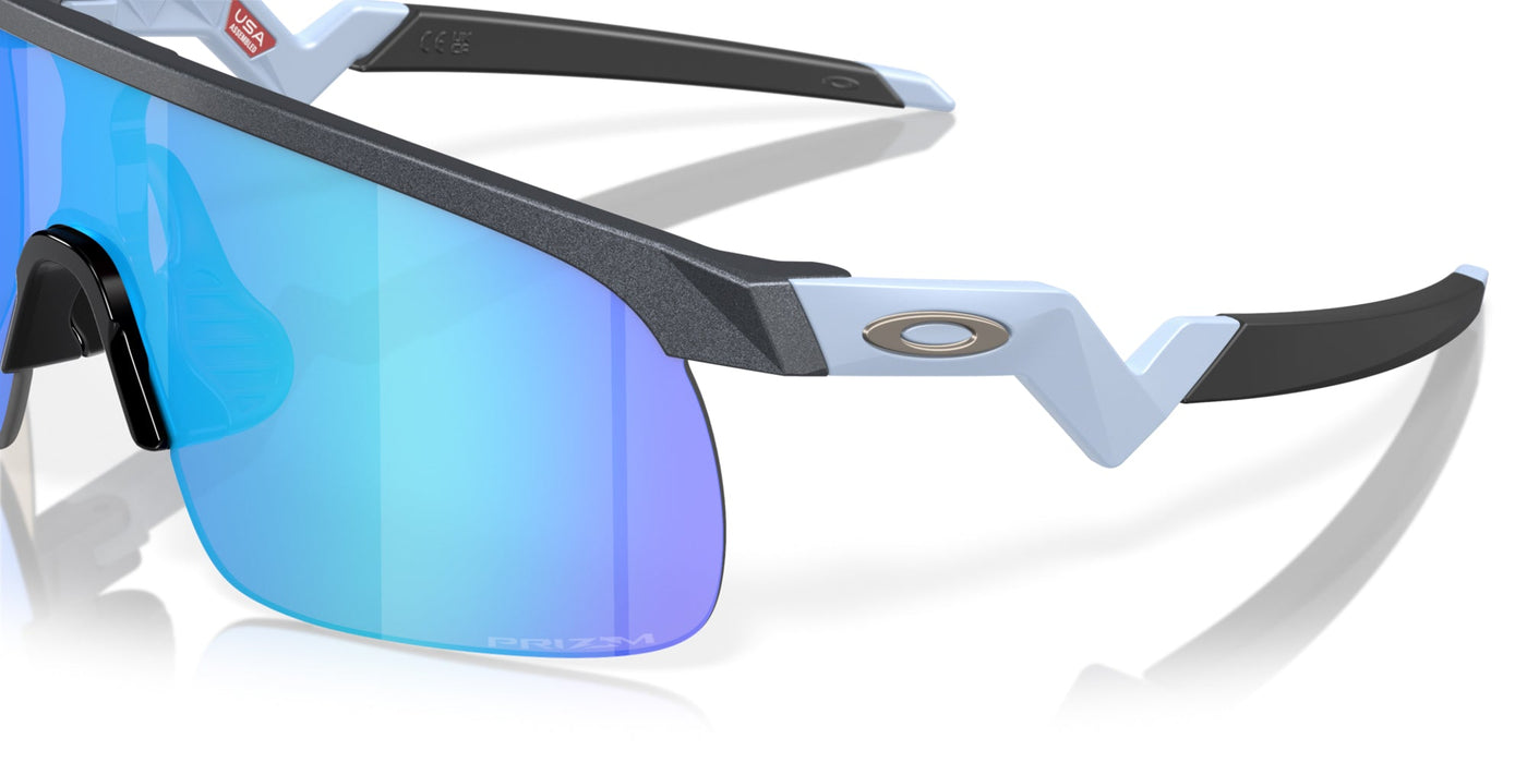 Oakley Junior Resistor OJ9010 Blue Steel/Prizm Sapphire Mirror #colour_blue-steel-prizm-sapphire-mirror