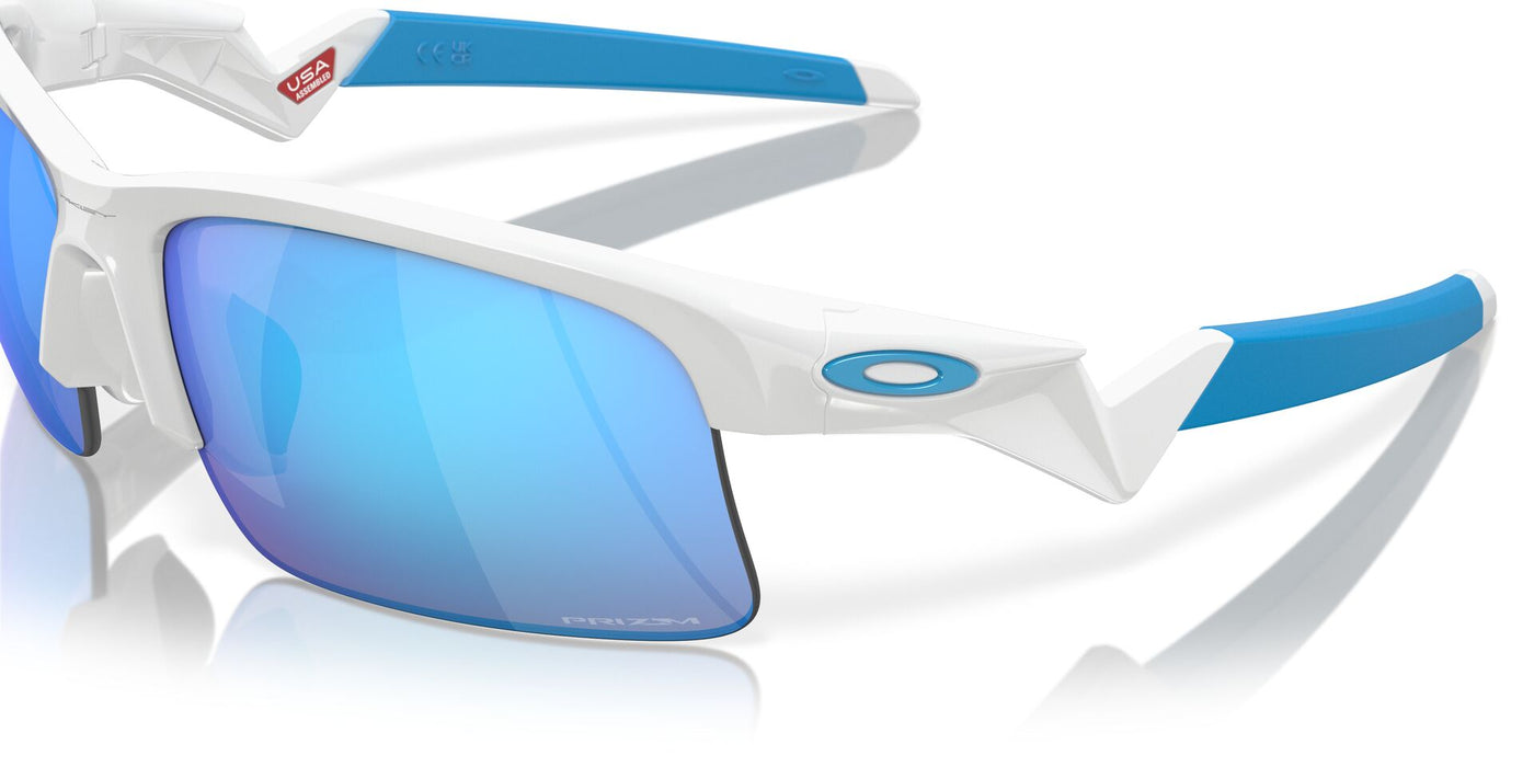 Oakley Junior Capacitor OJ9013 Polished White/Prizm Sapphire #colour_polished-white-prizm-sapphire