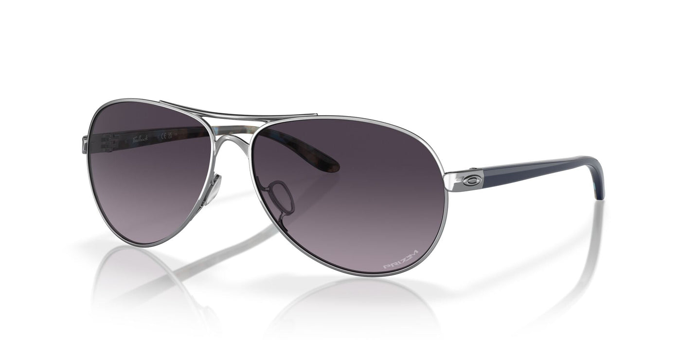 Oakley Feedback OO4079 Polished Chrome/Prizm Grey Gradient #colour_polished-chrome-prizm-grey-gradient