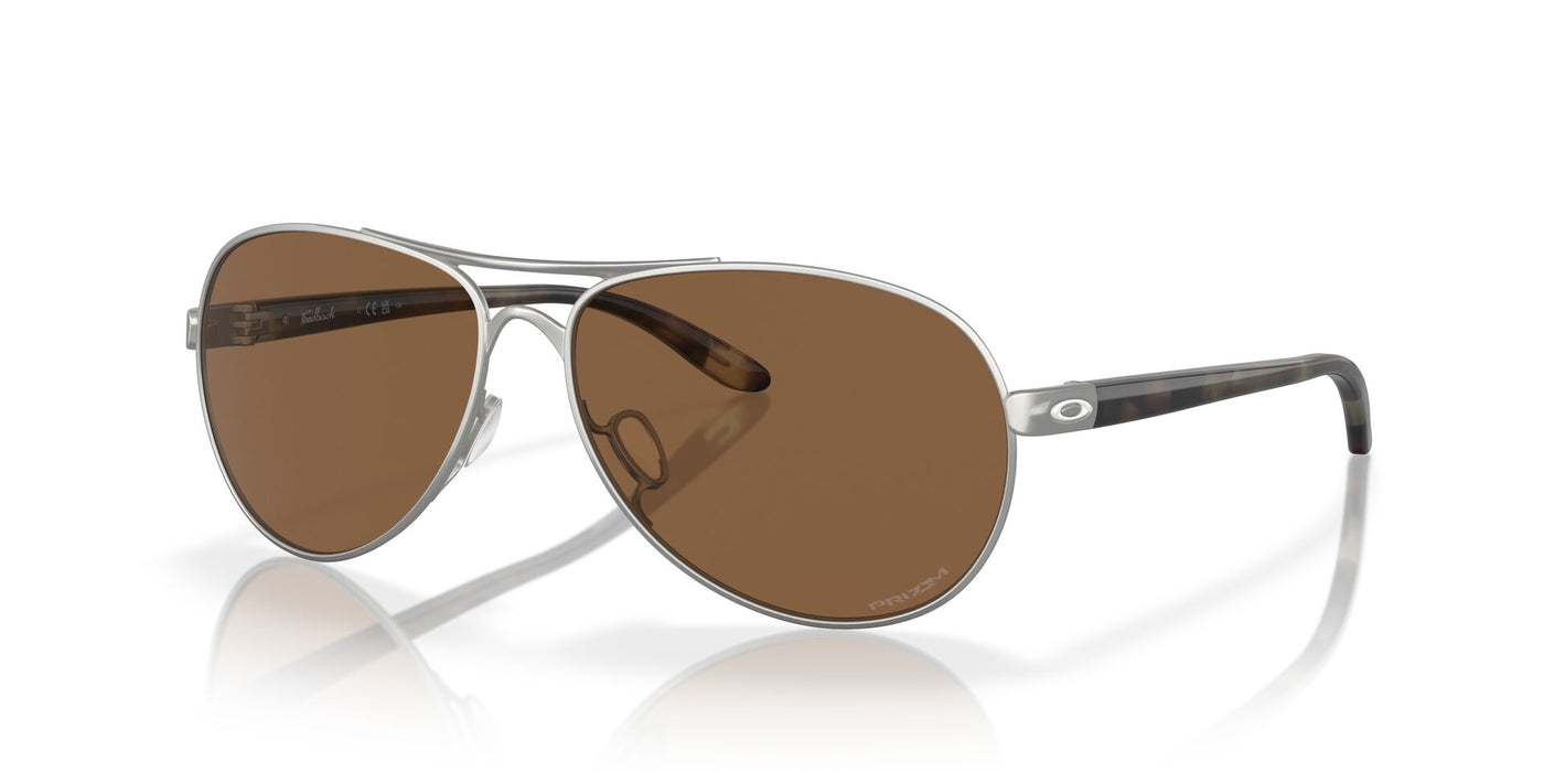 Oakley Feedback OO4079 Satin Chrome/Prizm Bronze #colour_satin-chrome-prizm-bronze