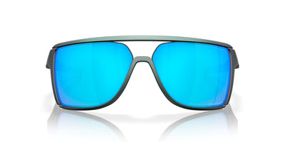 Oakley Castel OO9147 Matte Silver/Blue Colorshift/Prizm Sapphire #colour_matte-silver-blue-colorshift-prizm-sapphire