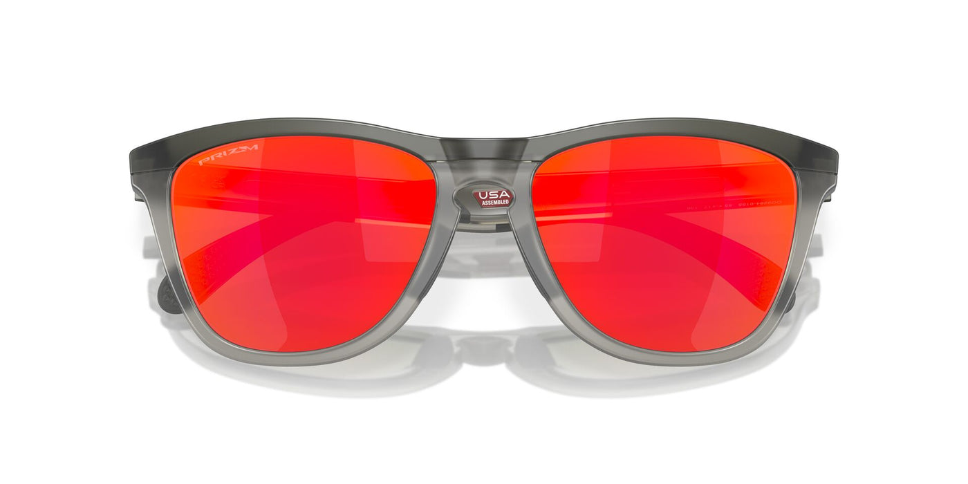 Oakley Frogskins Range OO9284 Matte Grey Smoke/Grey Ink/Prizm Ruby #colour_matte-grey-smoke-grey-ink-prizm-ruby