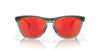 Oakley Frogskins Range OO9284 Matte Grey Smoke/Grey Ink/Prizm Ruby #colour_matte-grey-smoke-grey-ink-prizm-ruby