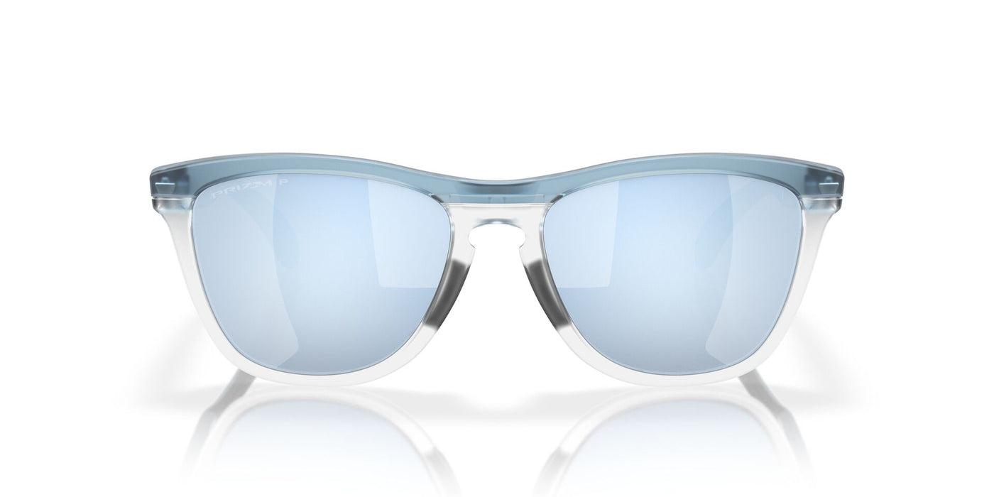 Oakley Frogskins Range OO9284 Transparent Stonewash/Prizm Deep Water Polarised #colour_transparent-stonewash-prizm-deep-water-polarised