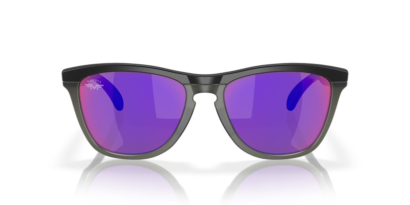 Oakley Frogskins Range OO9284 Matte Black/Matte Grey Smoke/Prizm Road #colour_matte-black-matte-grey-smoke-prizm-road