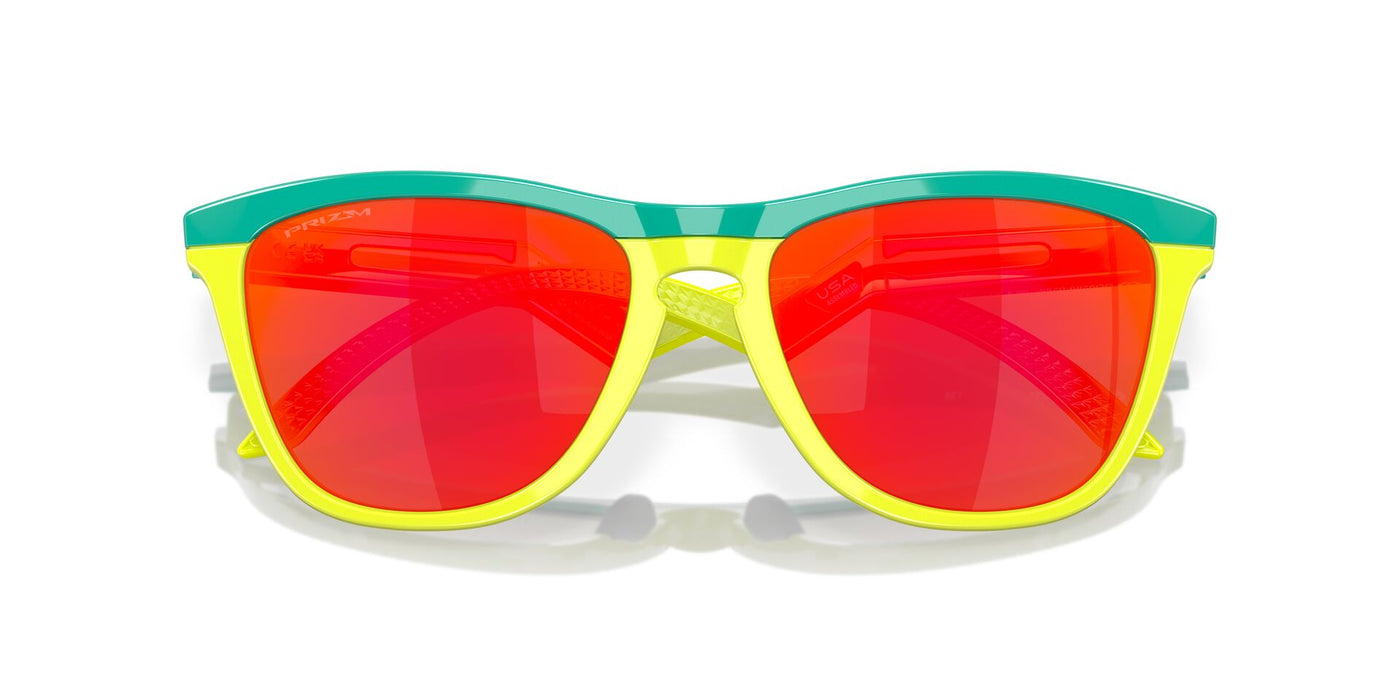 Oakley Frogskins Hybrid OO9289 Celeste/Tennis Ball Yellow/Prizm Ruby #colour_celeste-tennis-ball-yellow-prizm-ruby