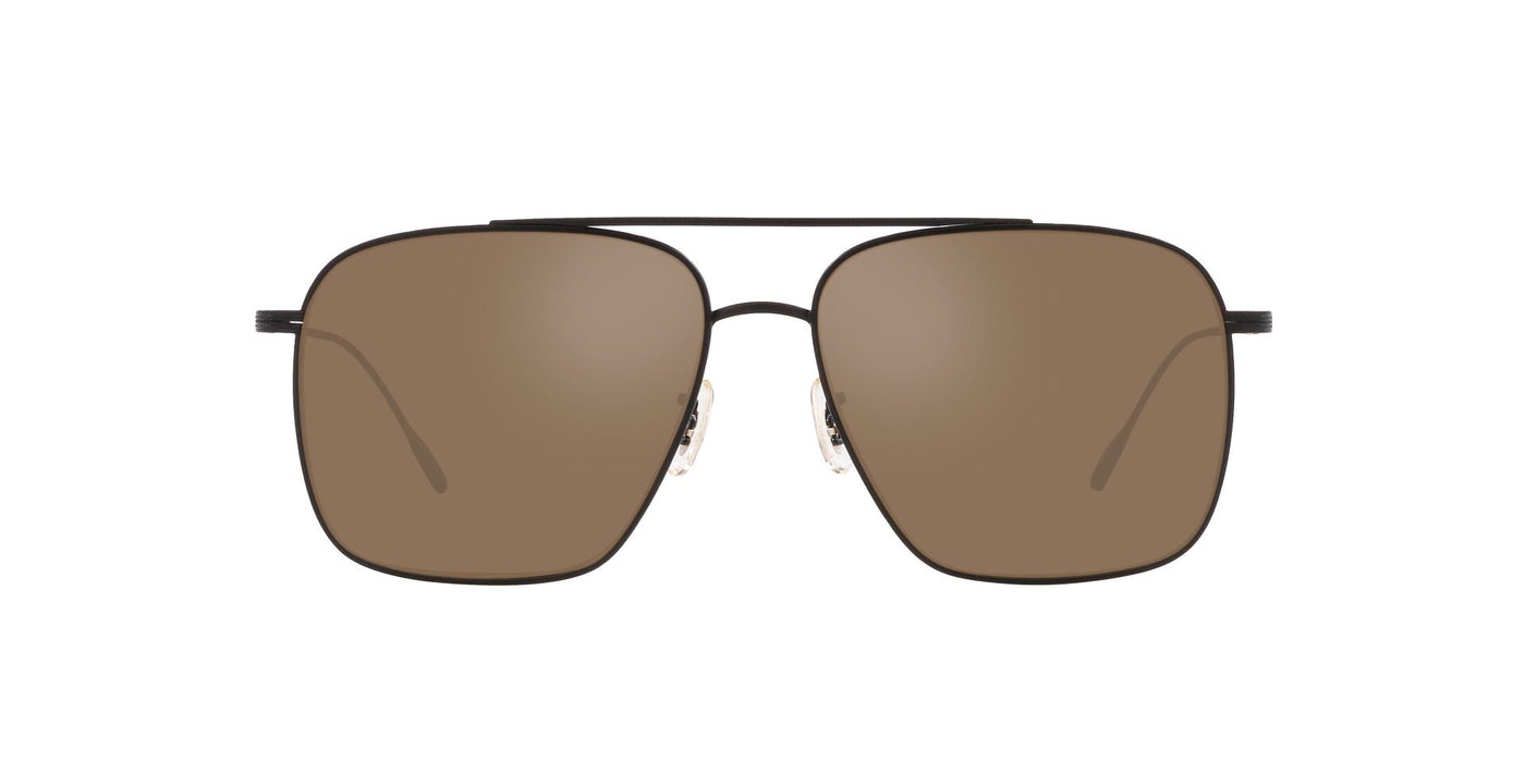 Oliver Peoples Dresner OV1320ST Matte Black/Cognac Mirror #colour_matte-black-cognac-mirror