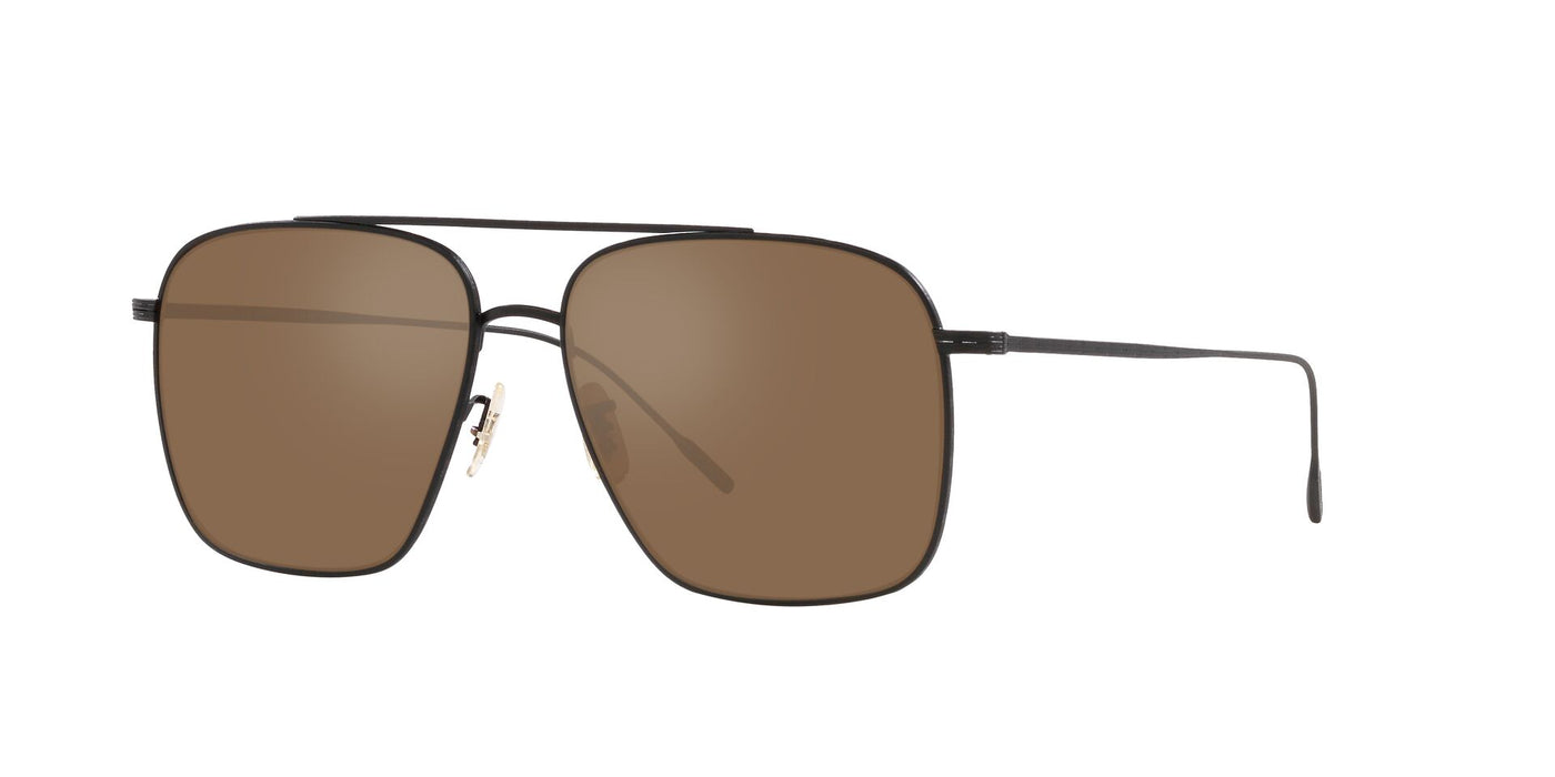 Oliver Peoples Dresner OV1320ST Matte Black/Cognac Mirror #colour_matte-black-cognac-mirror