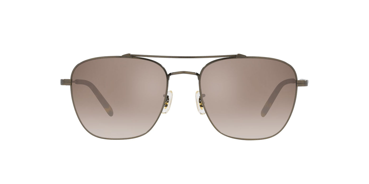 Oliver Peoples Marsan OV1322ST Antique Gold/Tuscan Brown Gradient Mirror #colour_antique-gold-tuscan-brown-gradient-mirror