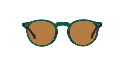 Oliver Peoples Gregory Peck Sun OV5217S Translucent Dark Teal/Cognac #colour_translucent-dark-teal-cognac