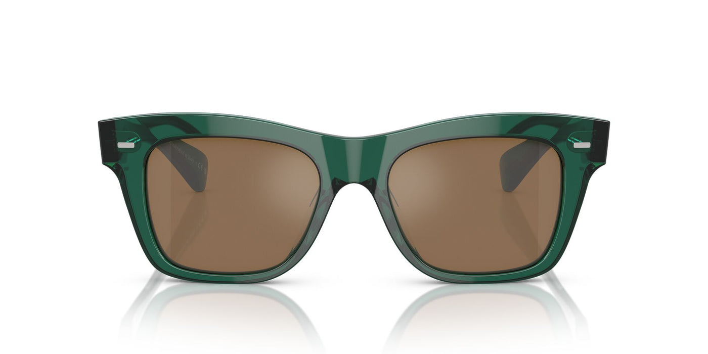 Oliver Peoples Ms. Oliver OV5542SU Translucent Dark Teal/Cognac Mirror #colour_translucent-dark-teal-cognac-mirror