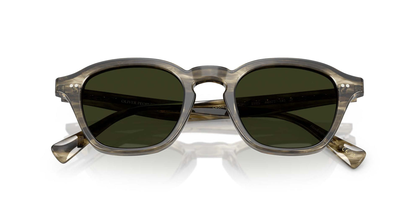 Oliver Peoples Eyles OV5580SU Soft Olive Bark/G-15 Polarised #colour_soft-olive-bark-g-15-polarised