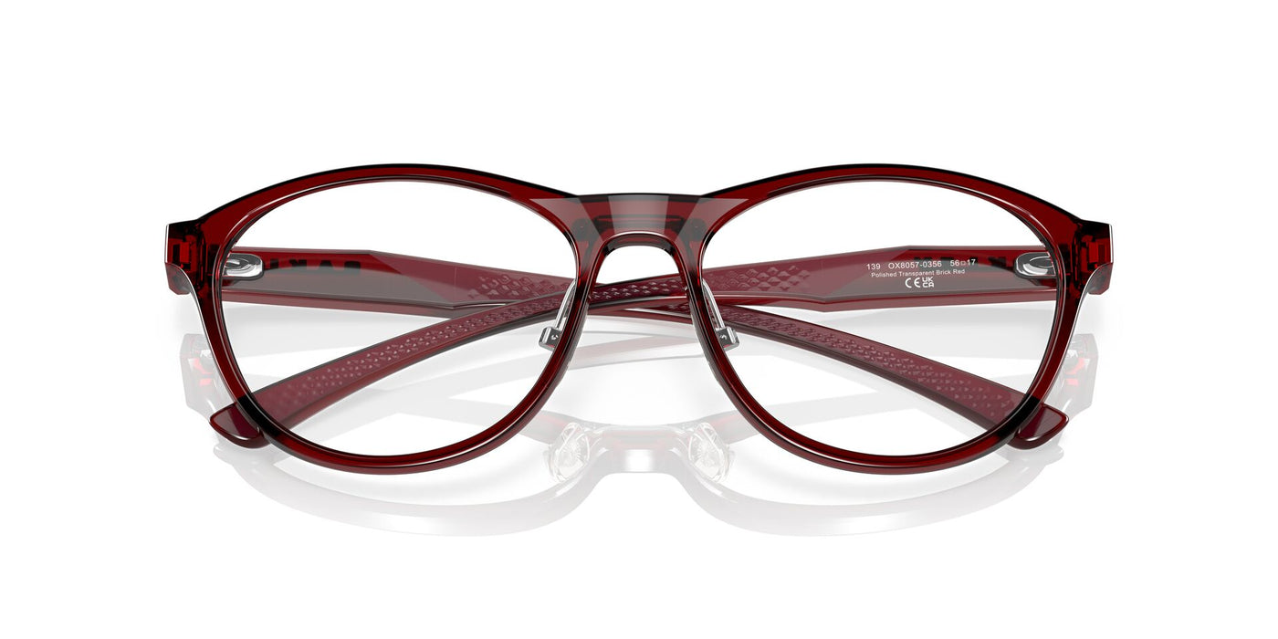 Oakley Draw Up OX8057 Polished Transparent Brick Red #colour_polished-transparent-brick-red