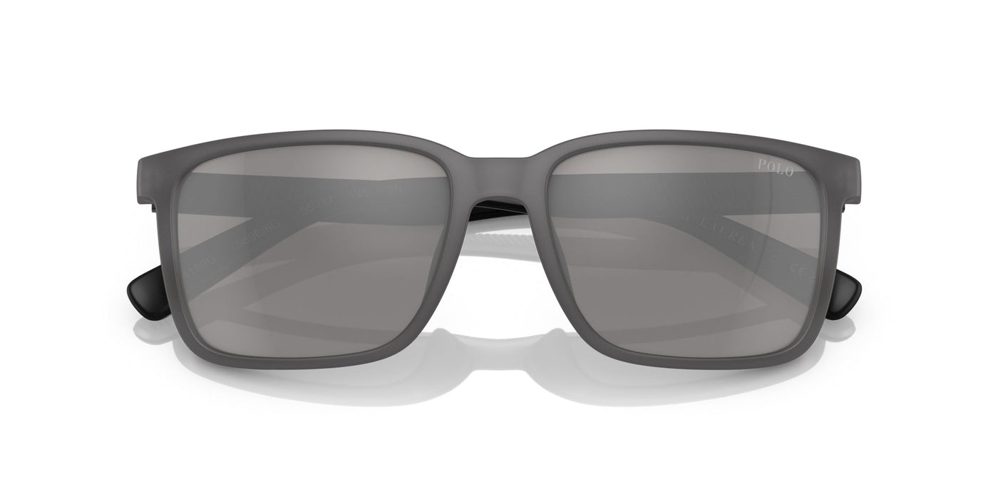 Polo Ralph Lauren PH4189U Matte Transparent Grey/Light Gray Silver Mirror #colour_matte-transparent-grey-light-gray-silver-mirror