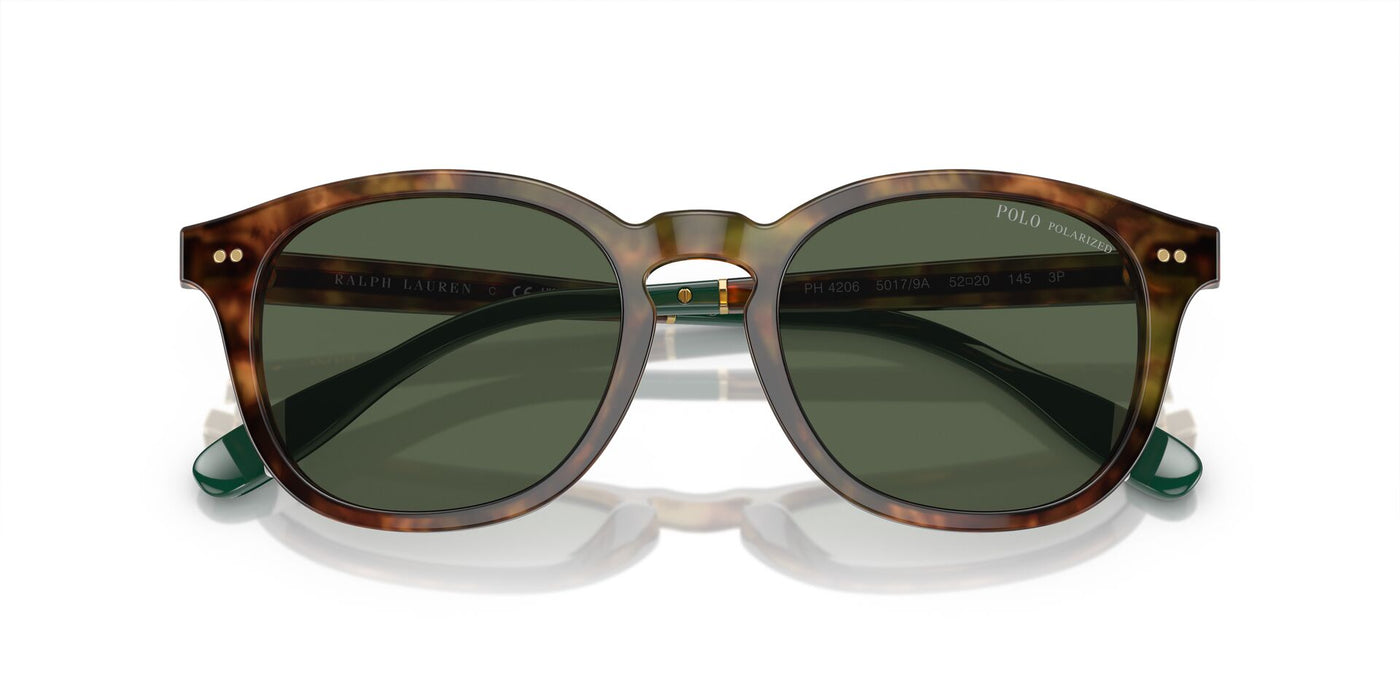 Polo Ralph Lauren PH4206 Shiny Brown Tortoise/Bottle Green Polarised #colour_shiny-brown-tortoise-bottle-green-polarised