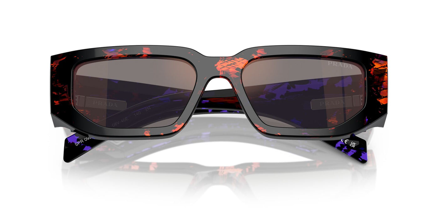 Prada SPR09Z Abstract Orange/Dark Grey Blue Red Mirror #colour_abstract-orange-dark-grey-blue-red-mirror