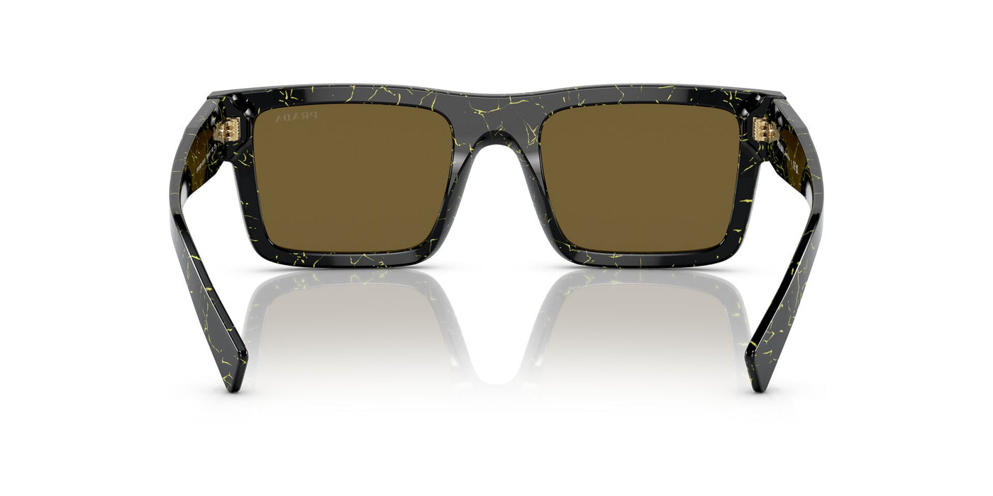 Prada SPR19W Black Yellow Marble/Dark Brown #colour_black-yellow-marble-dark-brown