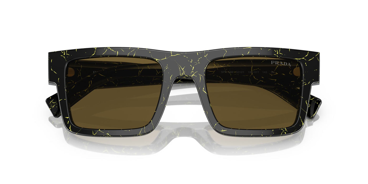 Prada SPR19W Black Yellow Marble/Dark Brown #colour_black-yellow-marble-dark-brown