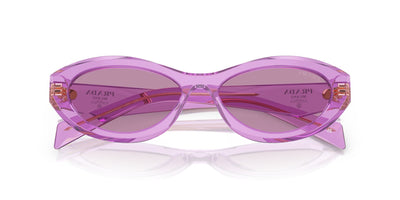 Prada SPR26Z Transparent Amethyst/Dark Violet Silver Int Mirror #colour_transparent-amethyst-dark-violet-silver-int-mirror