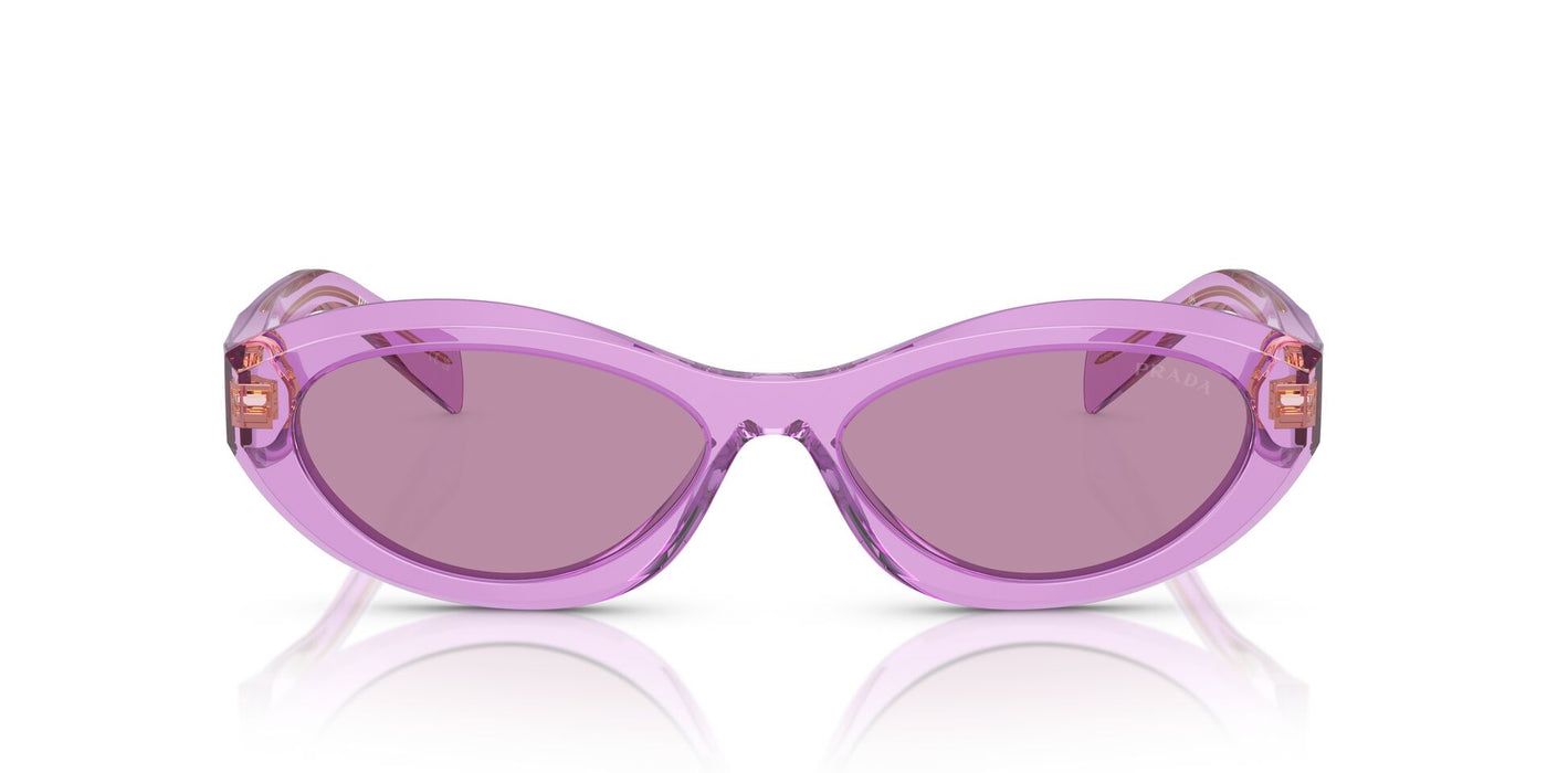 Prada SPR26Z Transparent Amethyst/Dark Violet Silver Int Mirror #colour_transparent-amethyst-dark-violet-silver-int-mirror