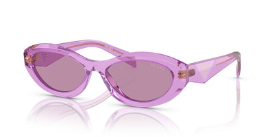 Prada SPR26Z Transparent Amethyst/Dark Violet Silver Int Mirror #colour_transparent-amethyst-dark-violet-silver-int-mirror