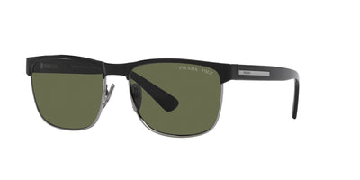 Prada SPR66Z Black Gunmetal/Green Polarised #colour_black-gunmetal-green-polarised