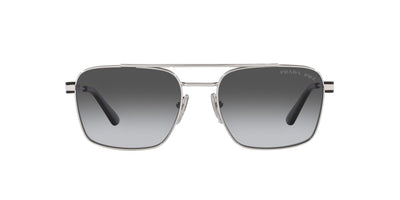 Prada SPR67Z Silver/Grey Polarised Gradient #colour_silver-grey-polarised-gradient