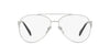 Prada SPR73Z Silver/Clear Blue Light Filter #colour_silver-clear-blue-light-filter