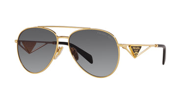 Prada SPR73Z Gold/Grey Polarised Gradient #colour_gold-grey-polarised-gradient