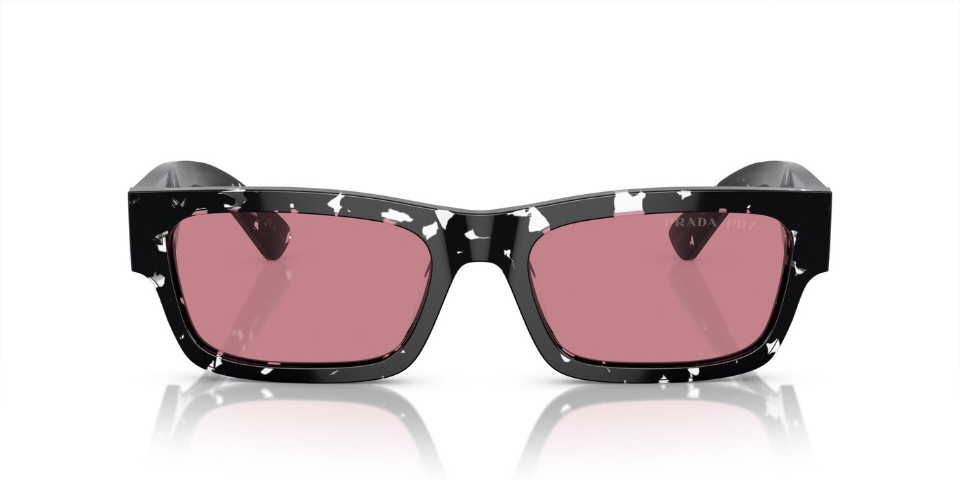 Prada SPR A03 Havana Black Transparent/Red Brown Crystal #colour_havana-black-transparent-red-brown-crystal